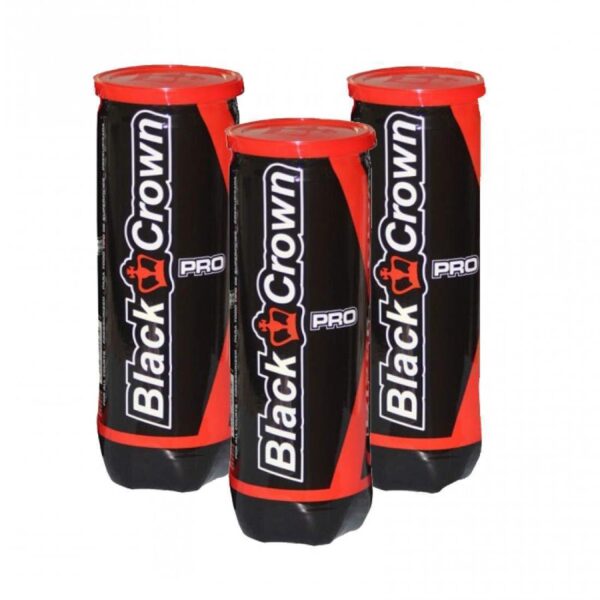 Black Crown Pro, 3 Tubi di Palline da Padel e Tennis