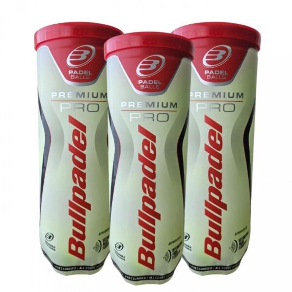 Bullpadel Premium Pro, 3 Tubi di Palline da Padel e Tennis