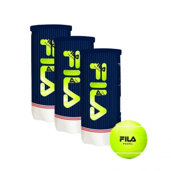 Fila Padel Premium, 3 Tubi di Palline da Padel e Tennis