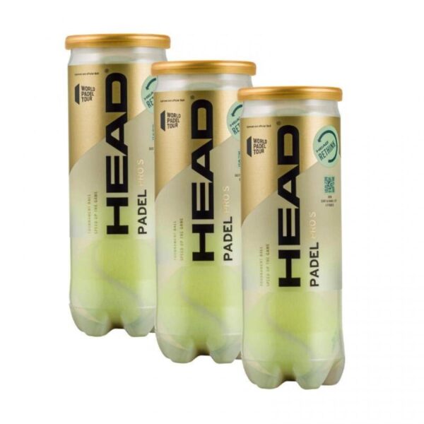 Head Padel Pro S, 3 Tubi di Palline da Padel e Tennis