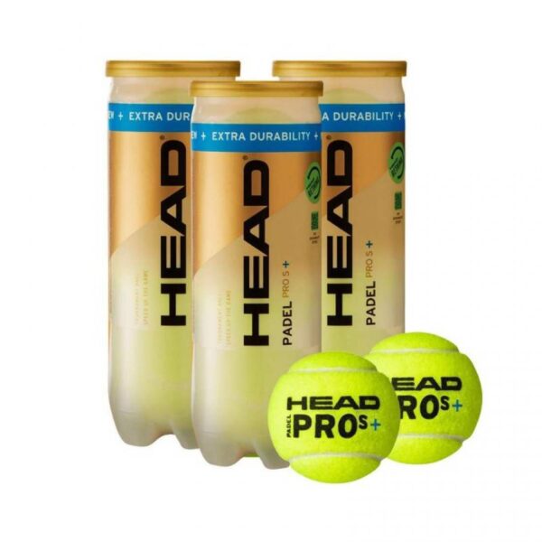 Head Padel Pro S, 3 Tubi di Palline da Padel e Tennis