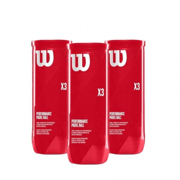Wilson, 3 Tubi di Palline da Padel e Tennis