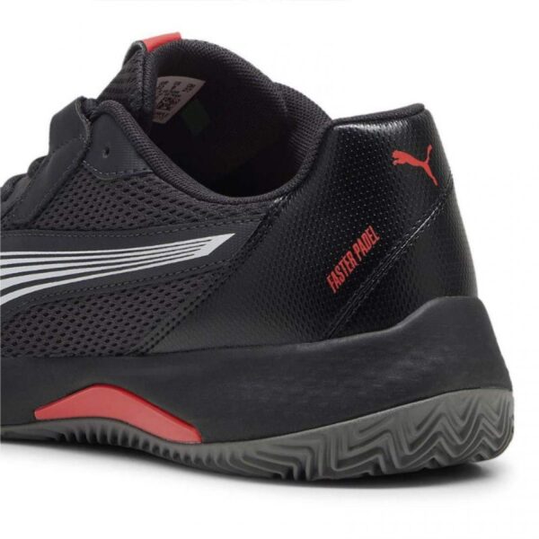 Puma Nova Court Grigio Scuro Nero Rosso Sneakers - immagine 7