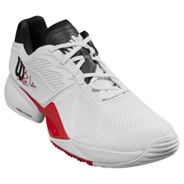 Wilson Bela Tour Bianca Rosso Nero Scarpe - immagine 4