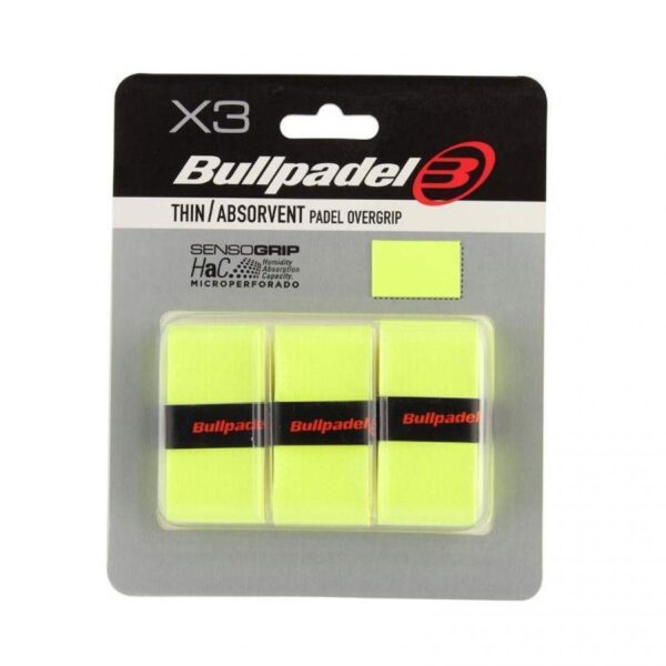 Bullpadel 3 Overgrips GB1705 THIN Perforato Giallo