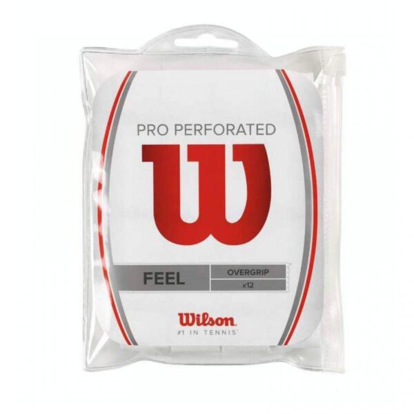 Overgrip Wilson Feel Pro Perforato Bianco 12 unità
