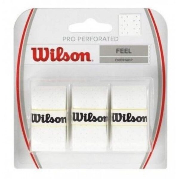 Overgrip Wilson Feel Pro Perforato Bianco 3 unità