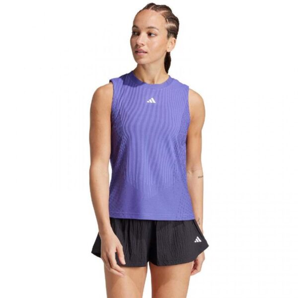 Maglietta Donna Adidas Match Pro Blu Cobalto Nero - immagine 3