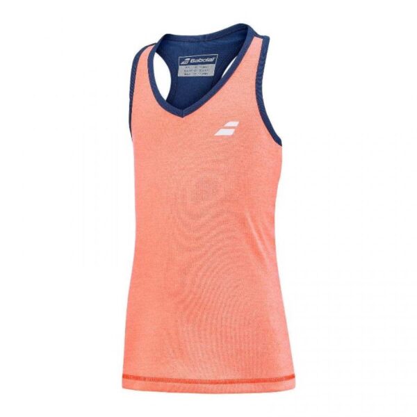 Maglietta Donna Babolat Play Arancione Blu Scuro - immagine 3