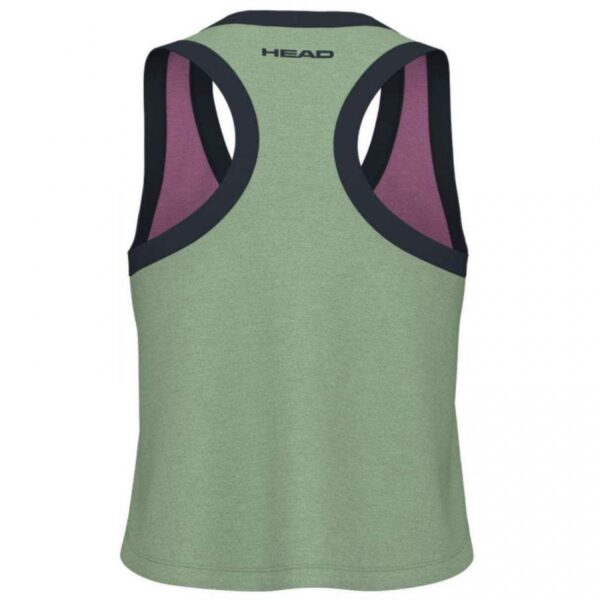 Canottiera Head Play Top Corto Rosa Verde Donna - immagine 2