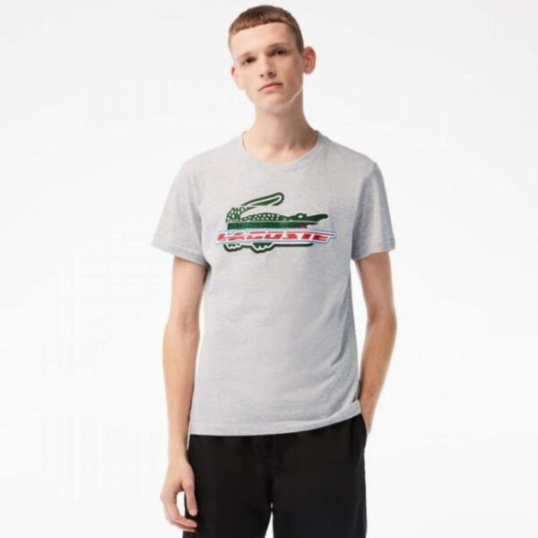 T-shirt Lacoste Sport Algodon Ecologico Grigio - immagine 3