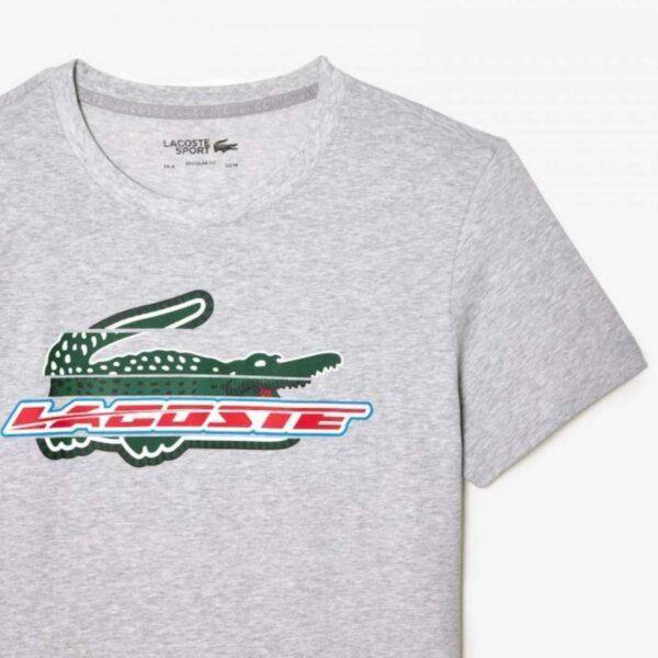 T-shirt Lacoste Sport Algodon Ecologico Grigio - immagine 7