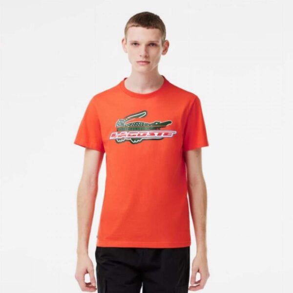 T-shirt Lacoste Sport Algodon Ecologico Arancione - immagine 3