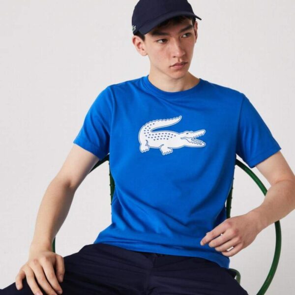 T-shirt Lacoste Sport traspirante blu - immagine 2