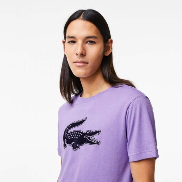 Lacoste Sport T-shirt traspirante viola nera - immagine 4