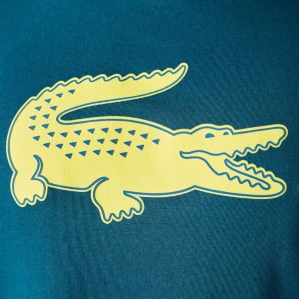 T-shirt Lacoste Sport traspirante verde giallo - immagine 6