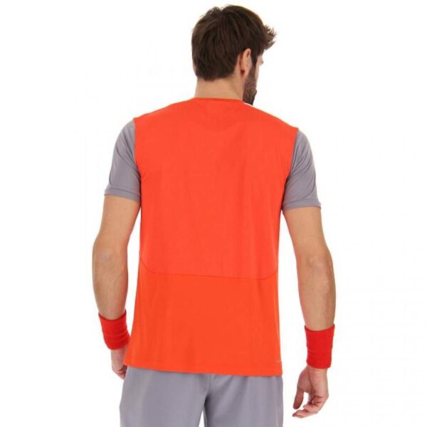 T-shirt Lotto Top IV Rosso Papavero Grigio Argento - immagine 2