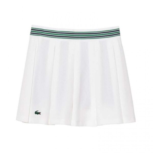 Gonna Lacoste Pique Bianco Verde