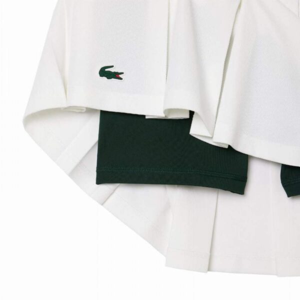 Gonna Lacoste Pique Bianco Verde - immagine 5