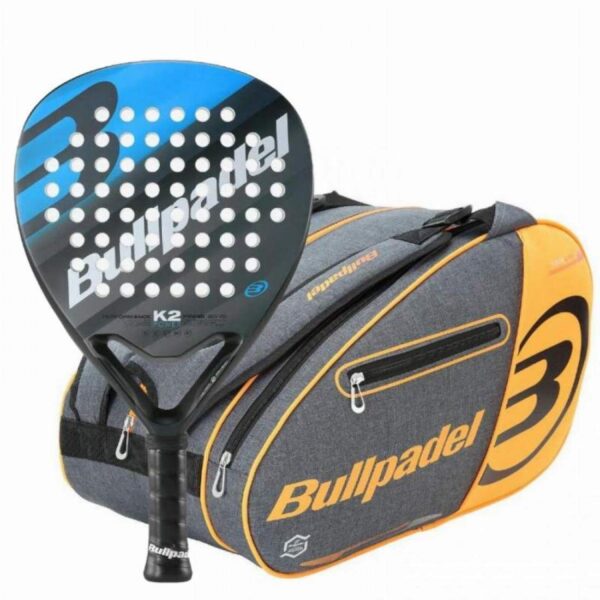 Confezione Bullpadel K2 Power 2023 e borsa da padel Bullpadel Arancione