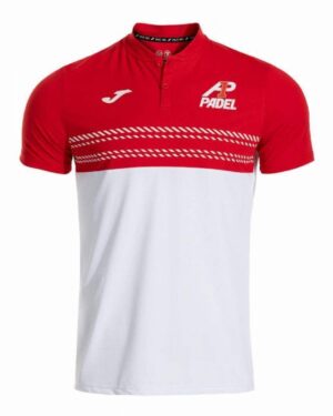 Polo Joma A1 Padel Bianco Rosso