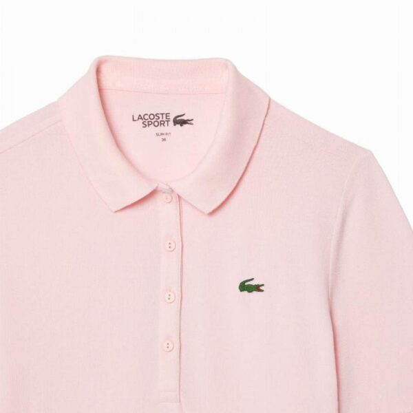 Polo donna Lacoste Pique rosa - immagine 4