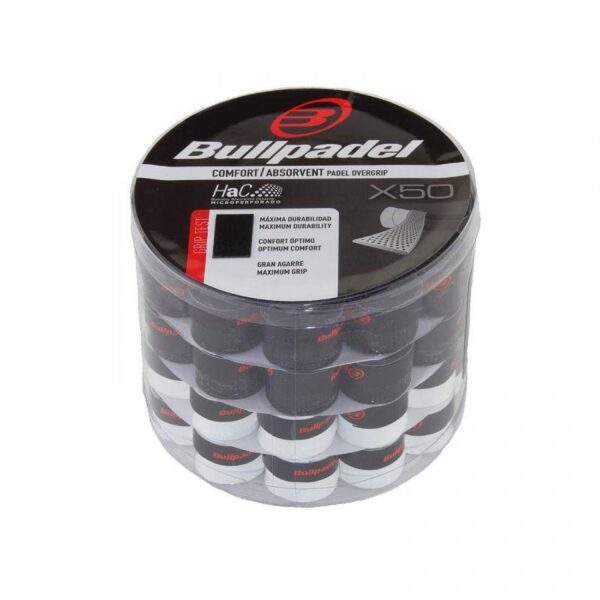 Overgrip Bullpadel Comfort GB1201 Bianco Nero 50 unità