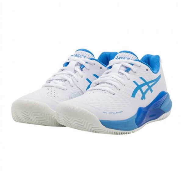Sneakers Asics Gel Challenger 14 Bianco Blu Donna - TERRA BATTUTA - immagine 5