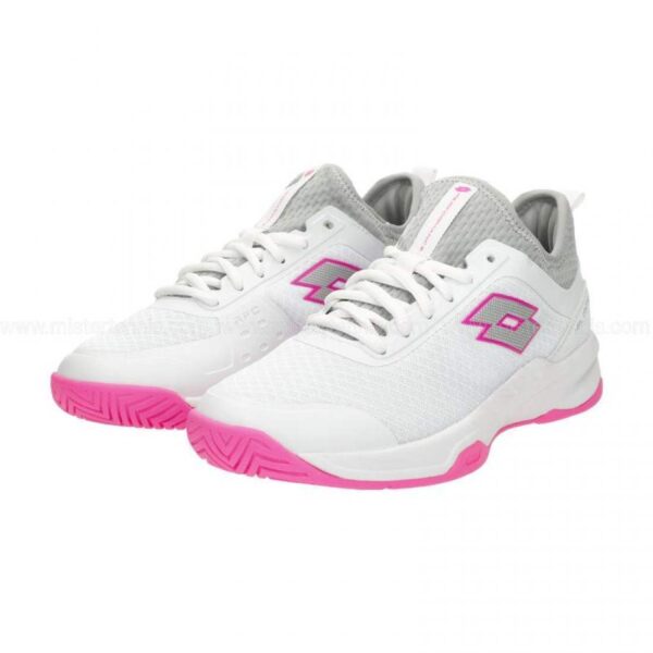 Scarpe Lotto Mirage 500 II Bianco Metallo Fucsia Donna | Lotto - immagine 3