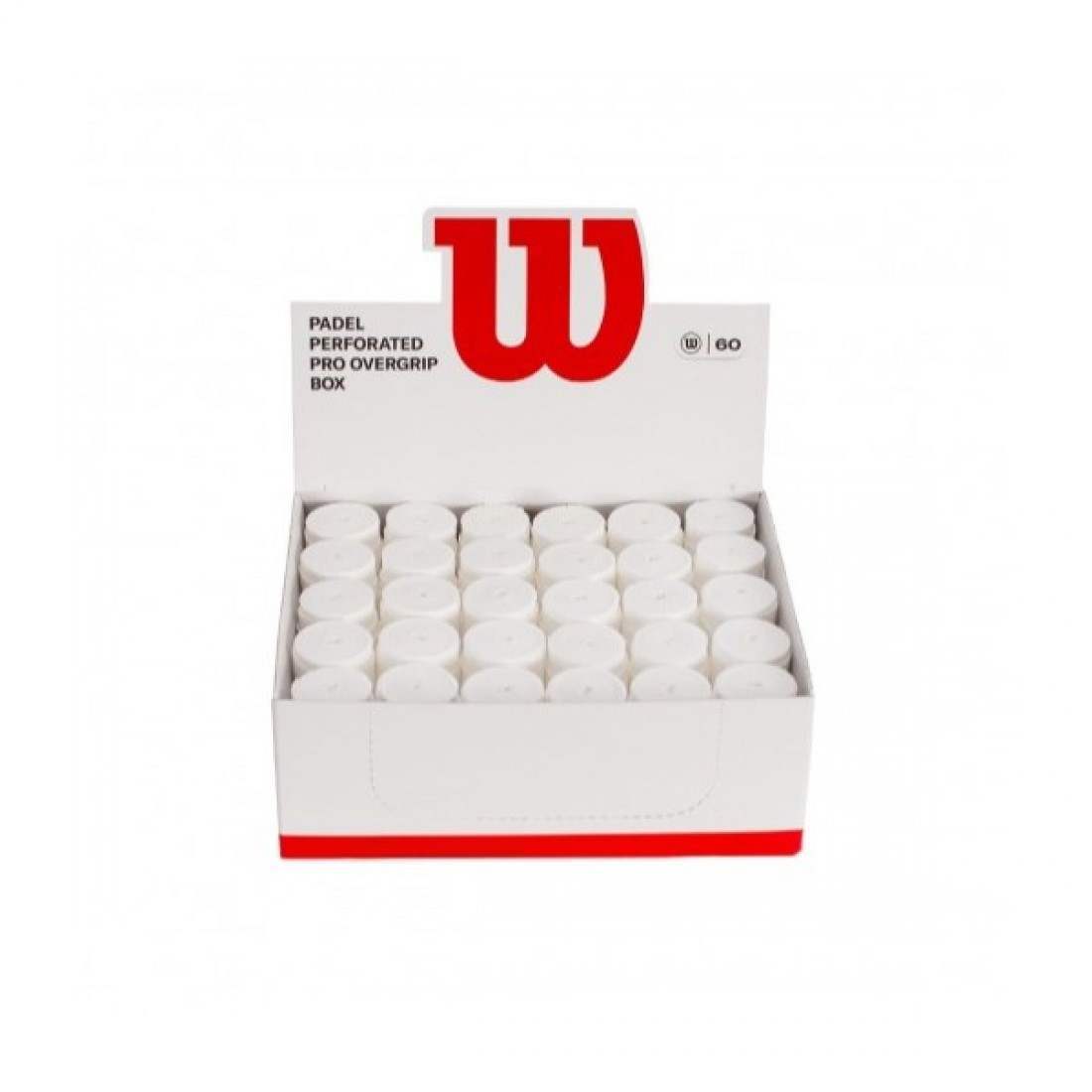 Overgrip Wilson Padel Pro Perforati Bianco 60 unità - immagine 2